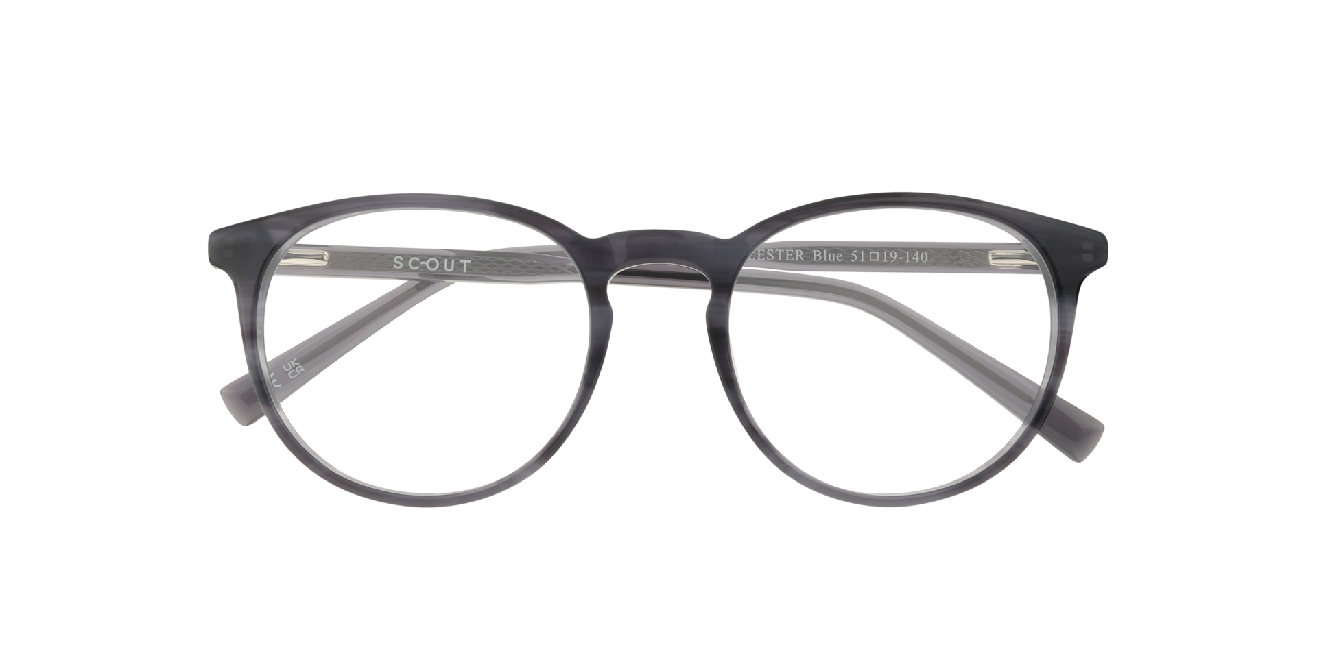 Lester Blue AcetateEyeglass Frames for Glasses Direct, Closed View