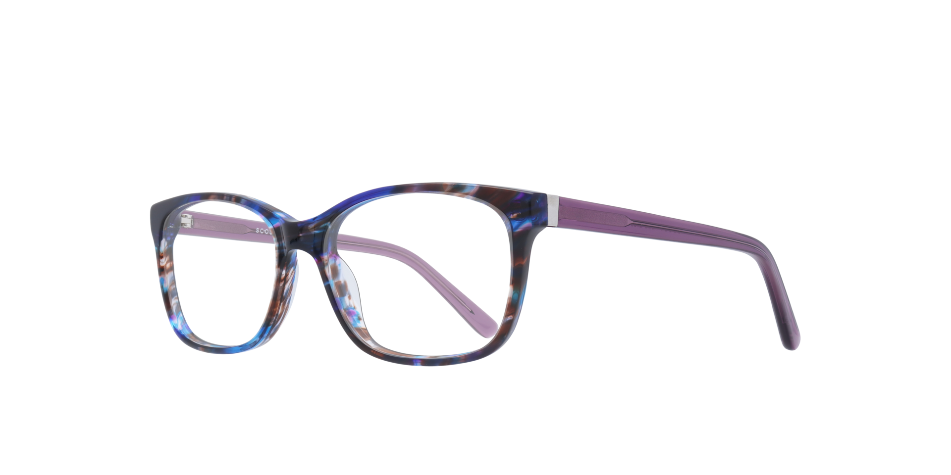 Hollie Lilac Blue AcetateEyeglass Frames for Glasses Direct, Angle View