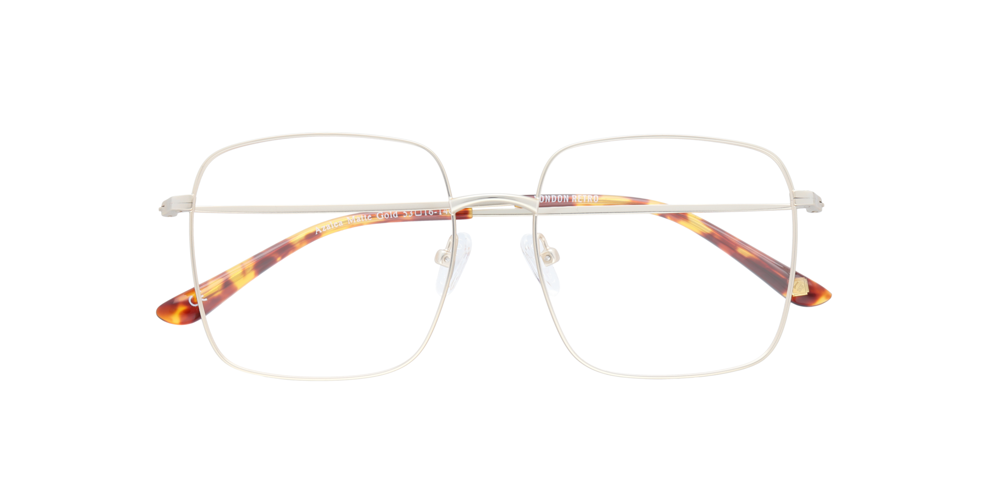 Azalea Matte Gold MetalEyeglass Frames for Glasses Direct, Closed View