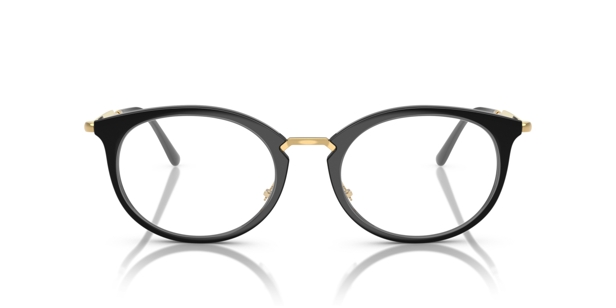 Ray-Ban Unisex Black Oval Plastic Eyeglasses Online - Full Rim - Rb7255