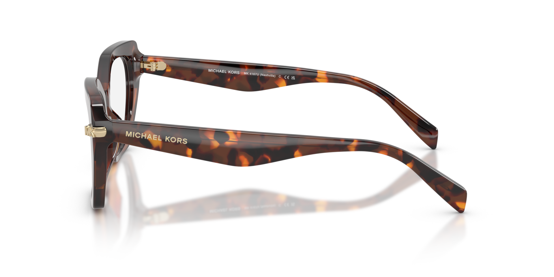 MK4167U Luggage Tortoise AcetateEyeglass Frames for Glasses Direct, Side View