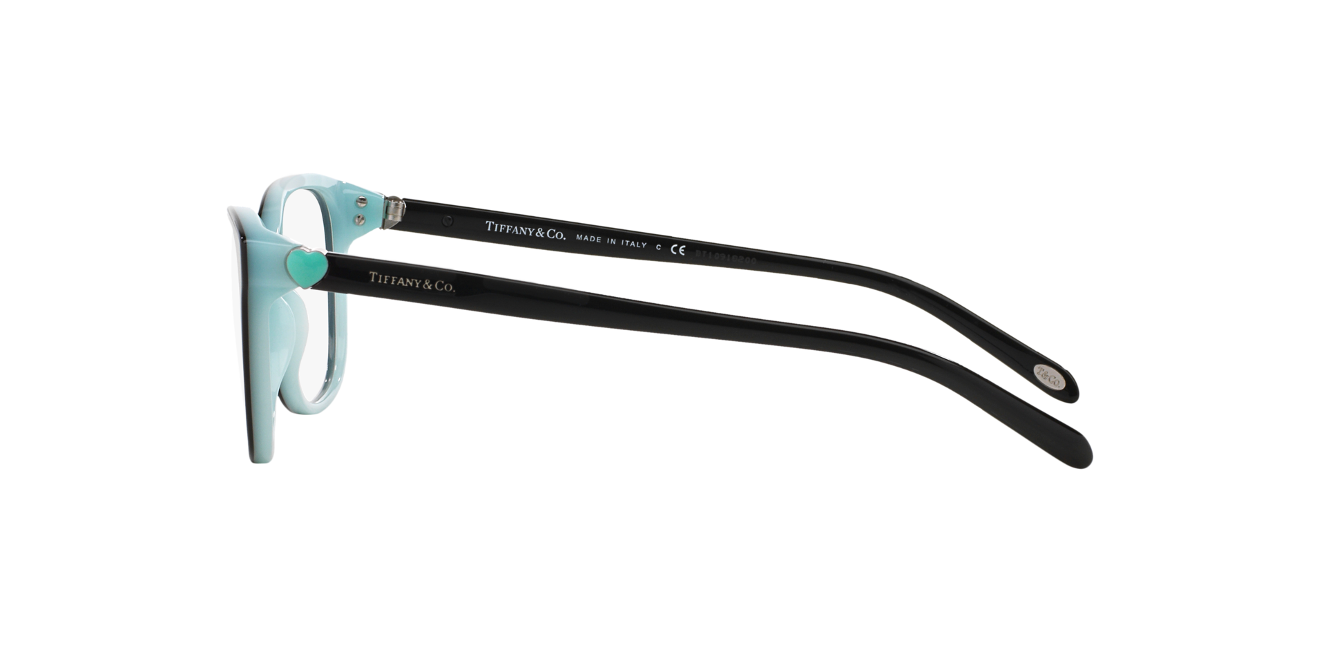 TF2097 Black On Tiffany Blue AcetateEyeglass Frames for Glasses Direct, Side View