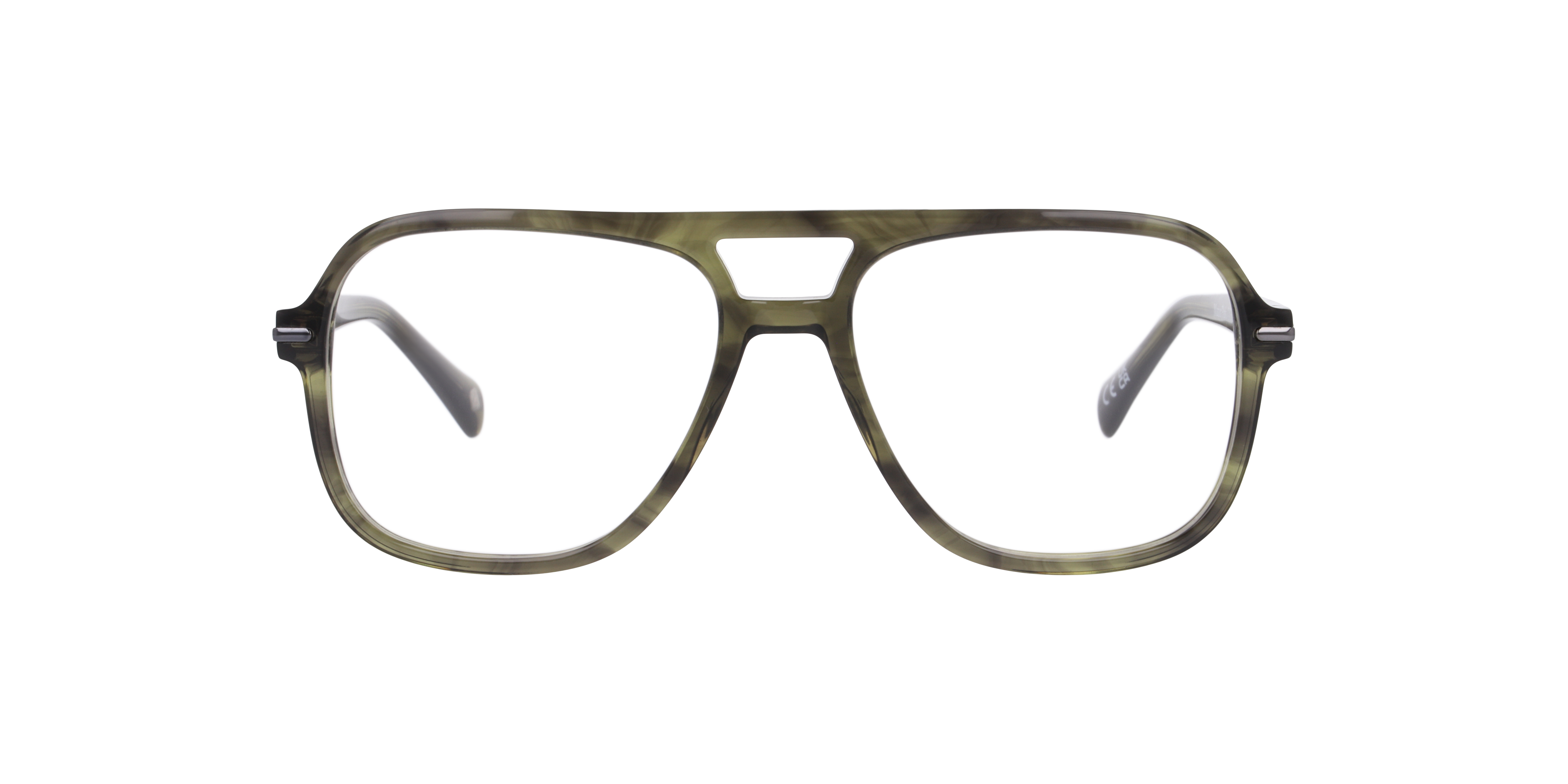 Manor Park Horn Green AcetateEyeglass Frames for Glasses Direct, Front View