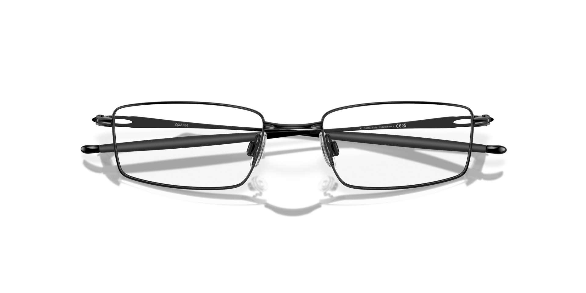 Top Spinner 4B Polished Black MetalEyeglass Frames for Glasses Direct, Closed View