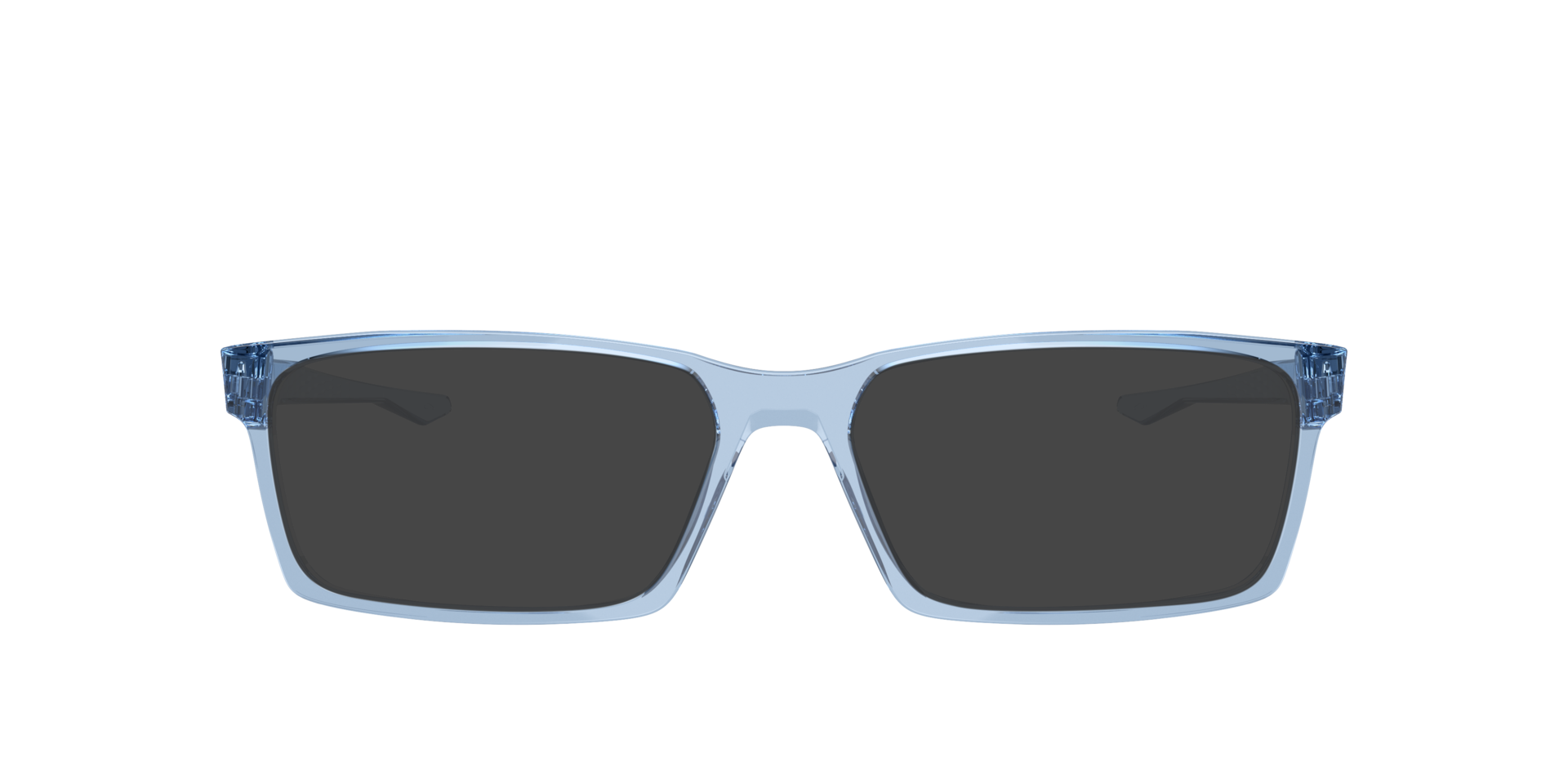 Overhead Transparent Blue PlasticEyeglass Frames for Glasses Direct, with Tinted Lenses