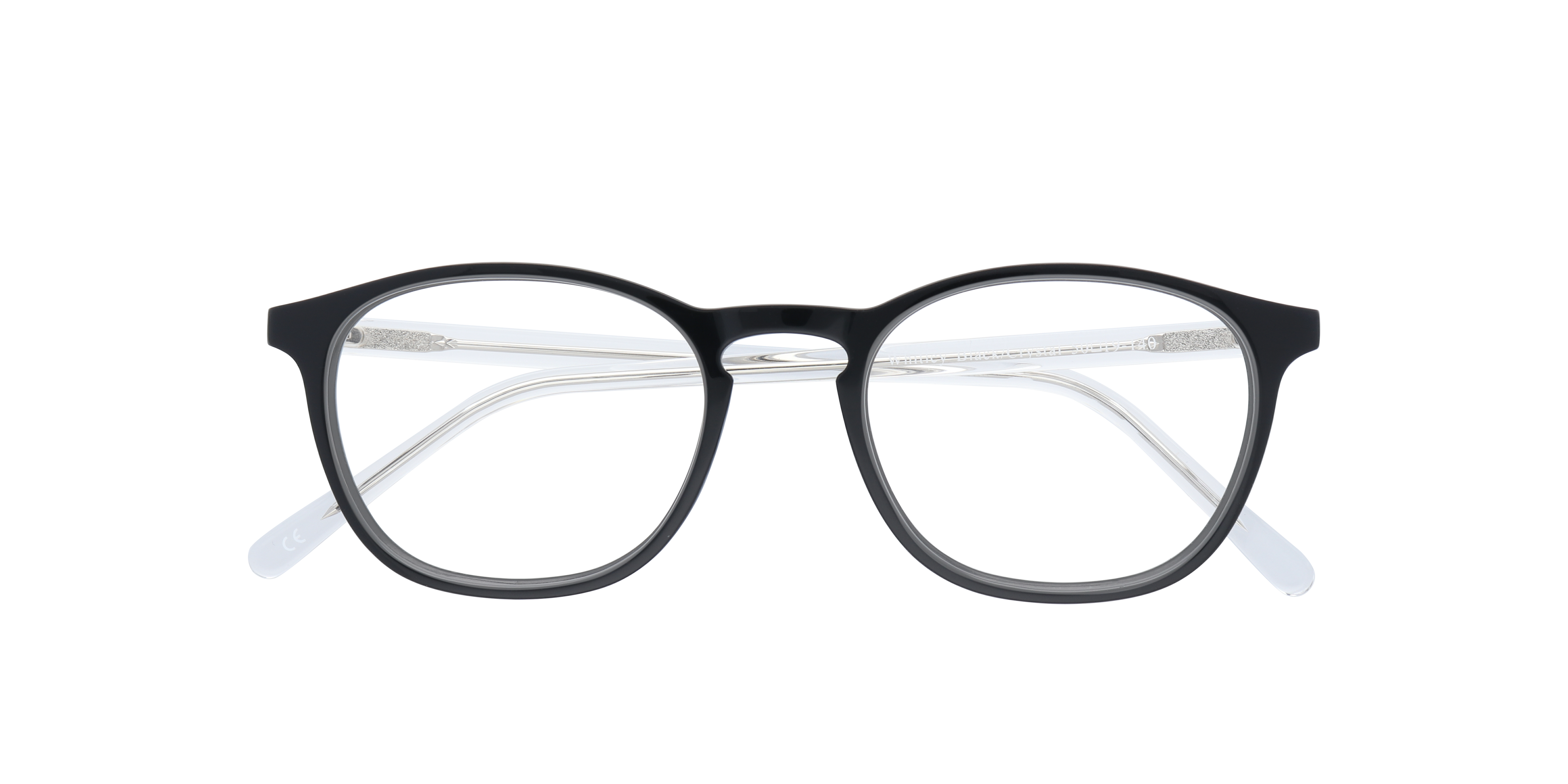 Whitley Black & Crystal AcetateEyeglass Frames for Glasses Direct, Closed View
