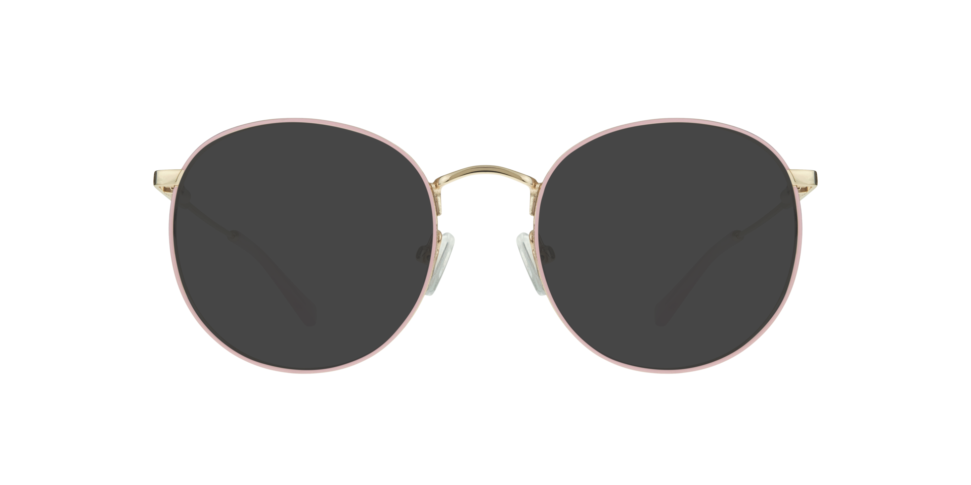 Kade Shiny Gold & Pink MetalSunglass Frames for Glasses Direct, with Tinted Lenses