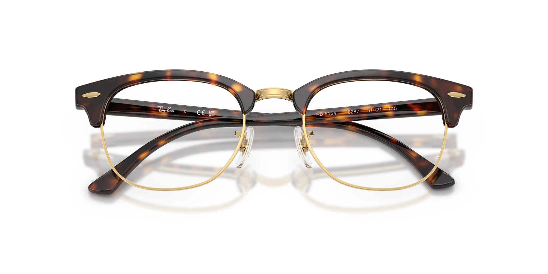 RB5154 Havana & Gold AcetateEyeglass Frames for Glasses Direct, Closed View