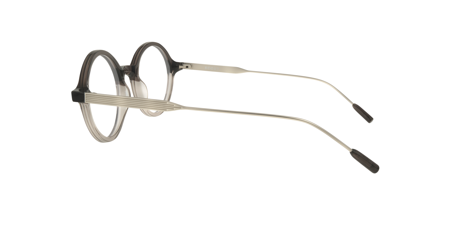 Lamar Grey & Silver AcetateEyeglass Frames for Glasses Direct, Side View