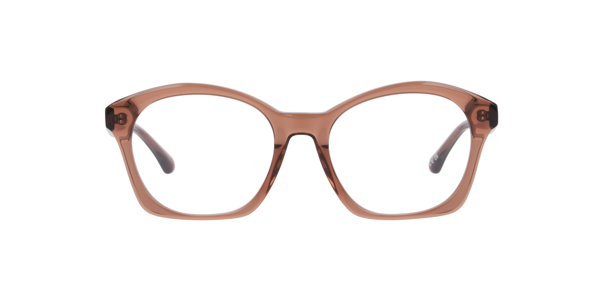 Monica Crystal Brown AcetateEyeglass Frames for Glasses Direct, Front View