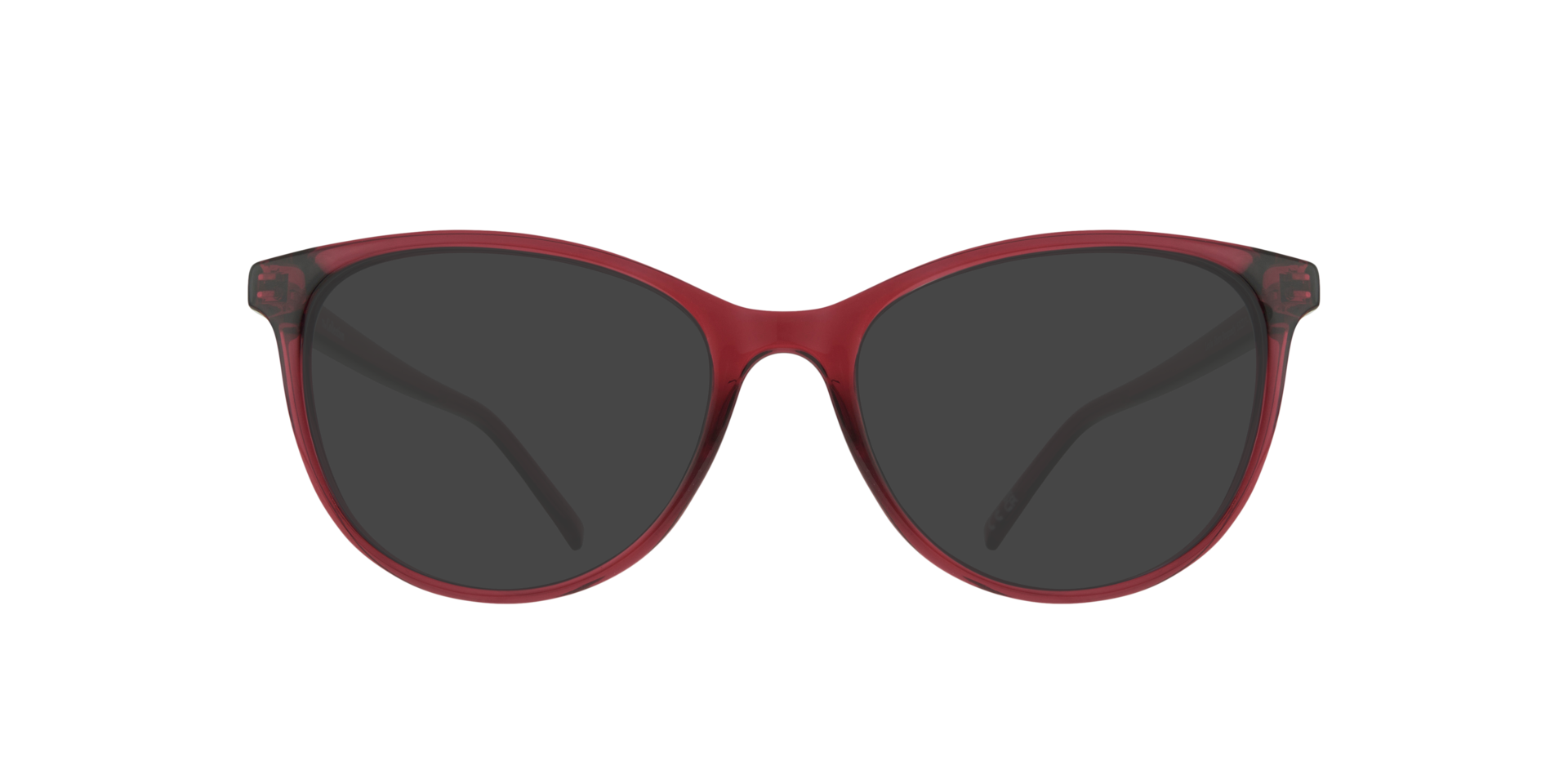 Leyla Shiny Burgundy PlasticEyeglass Frames for Glasses Direct, with Tinted Lenses
