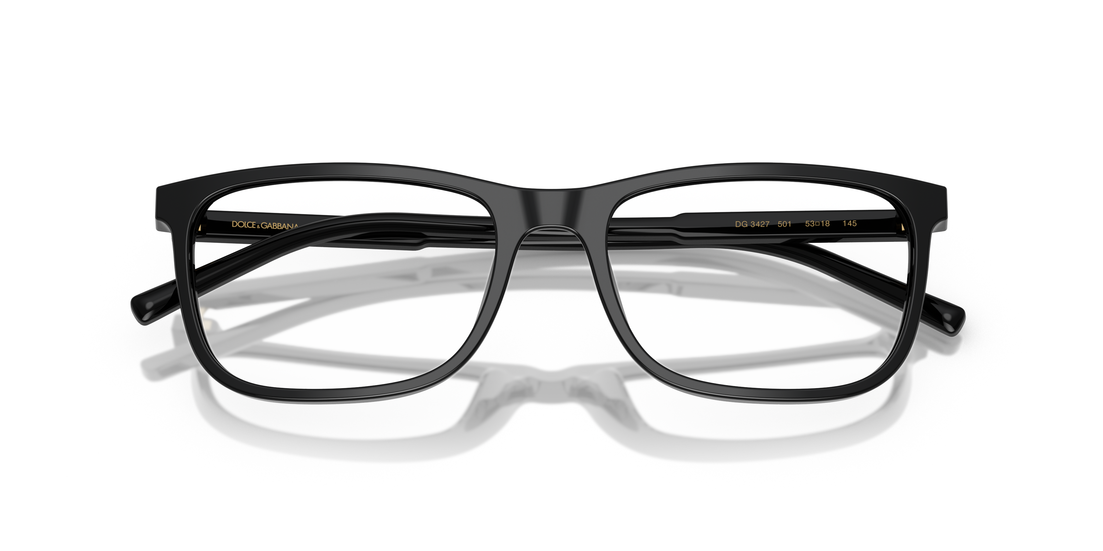 DG3427 Black AcetateEyeglass Frames for Glasses Direct, Closed View