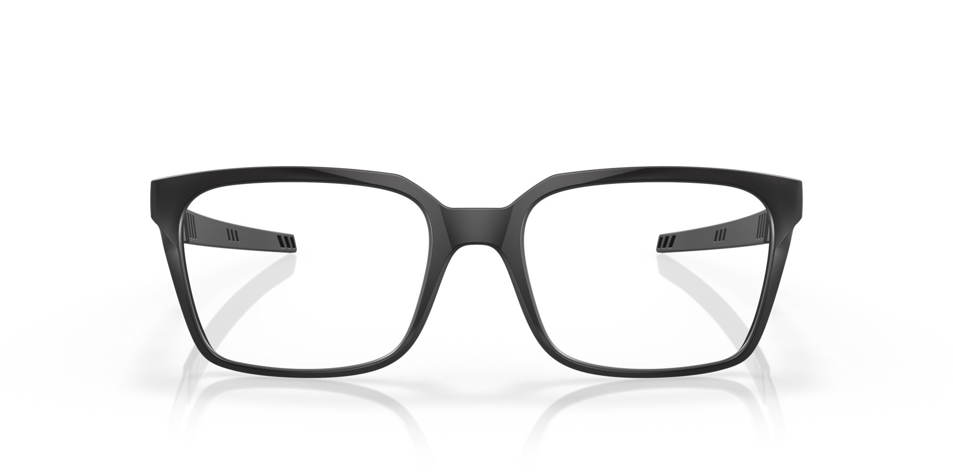 Dehaven Satin Black PlasticEyeglass Frames for Glasses Direct, Front View