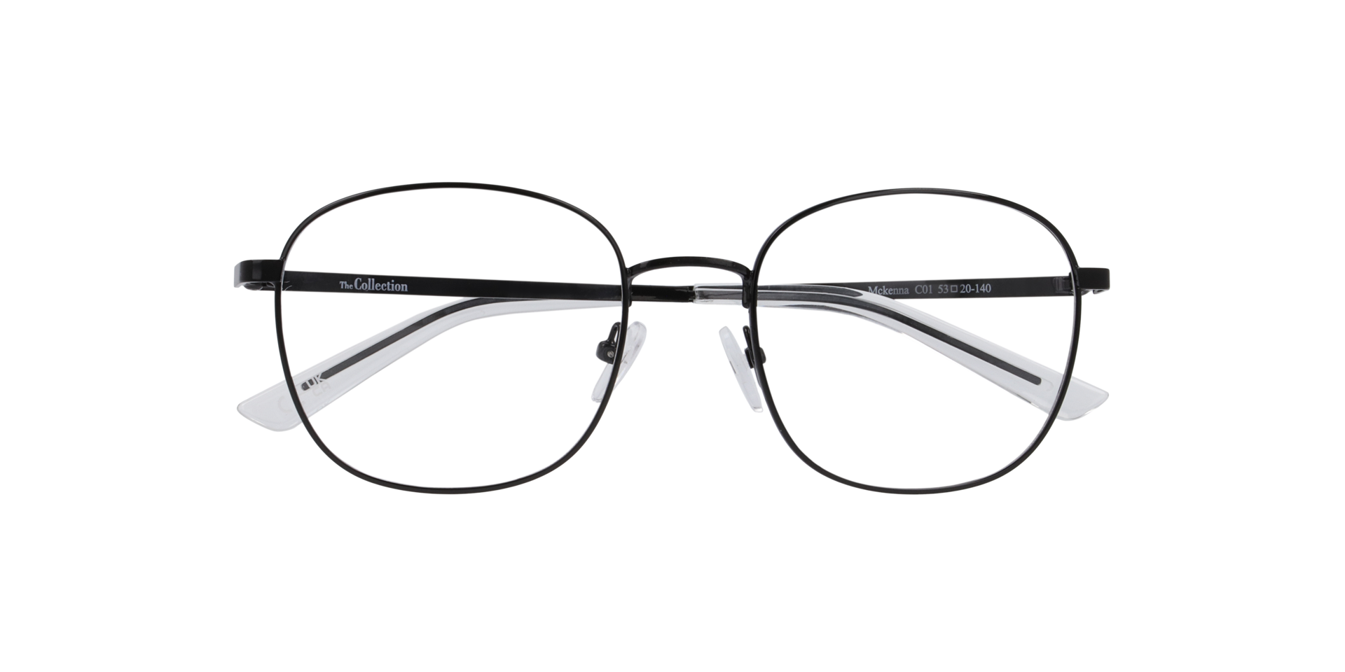 Mckenna Black MetalEyeglass Frames for Glasses Direct, Closed View