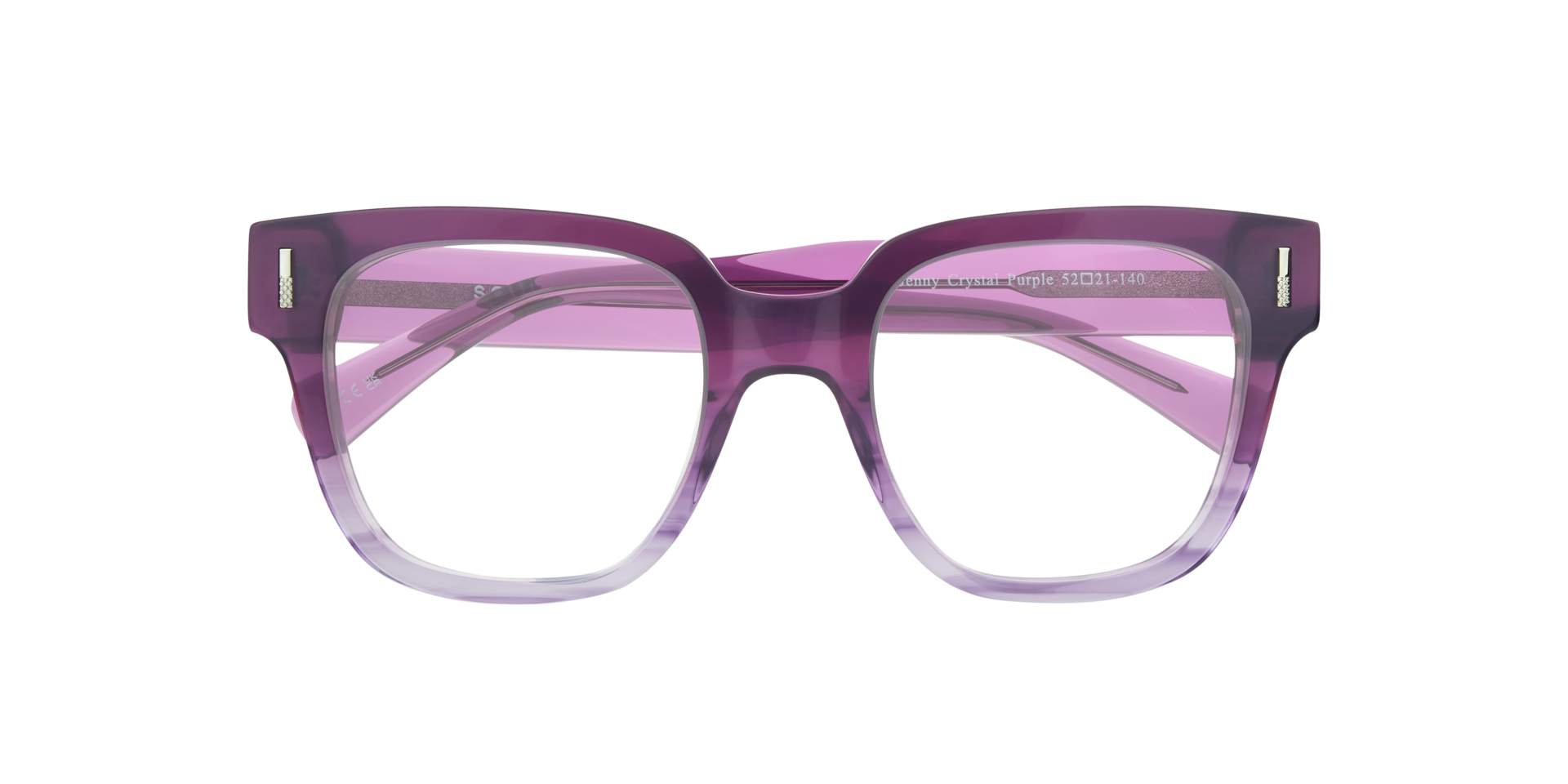 Jenny Crystal Purple AcetateEyeglass Frames for Glasses Direct, Closed View