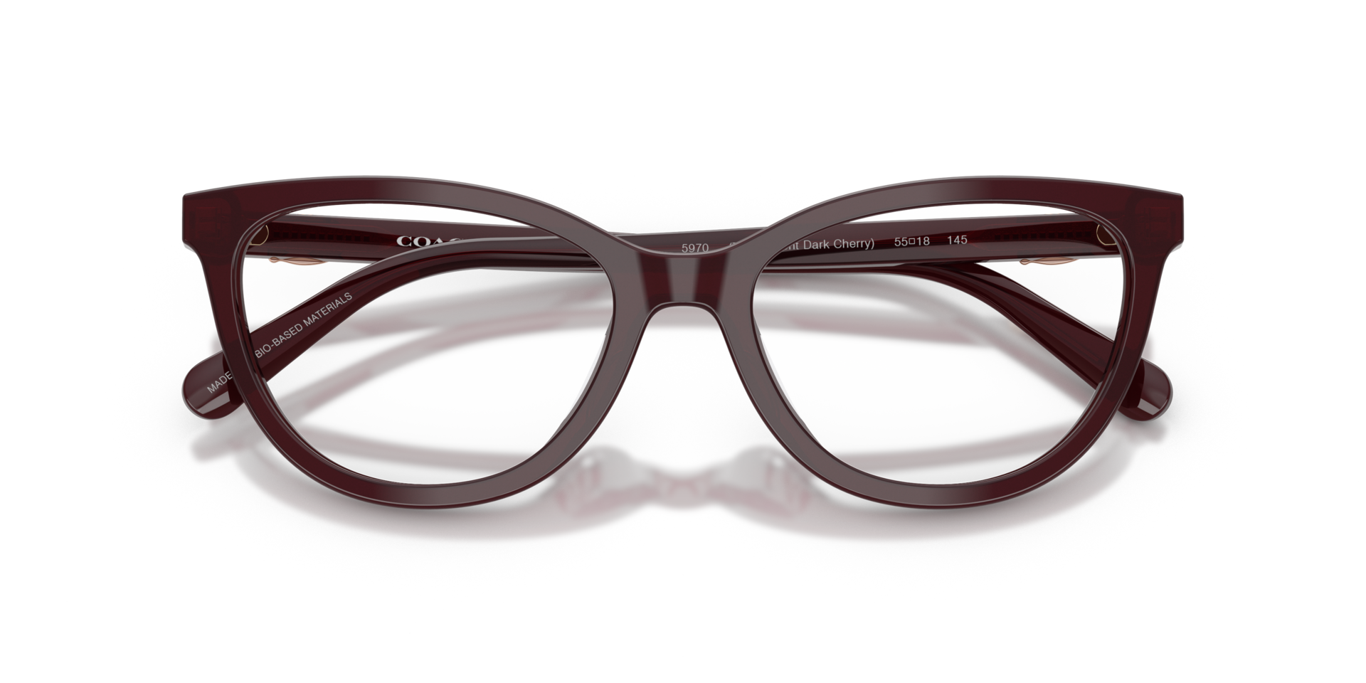 HC6304U Transparent Dark Cherry AcetateEyeglass Frames for Glasses Direct, Closed View
