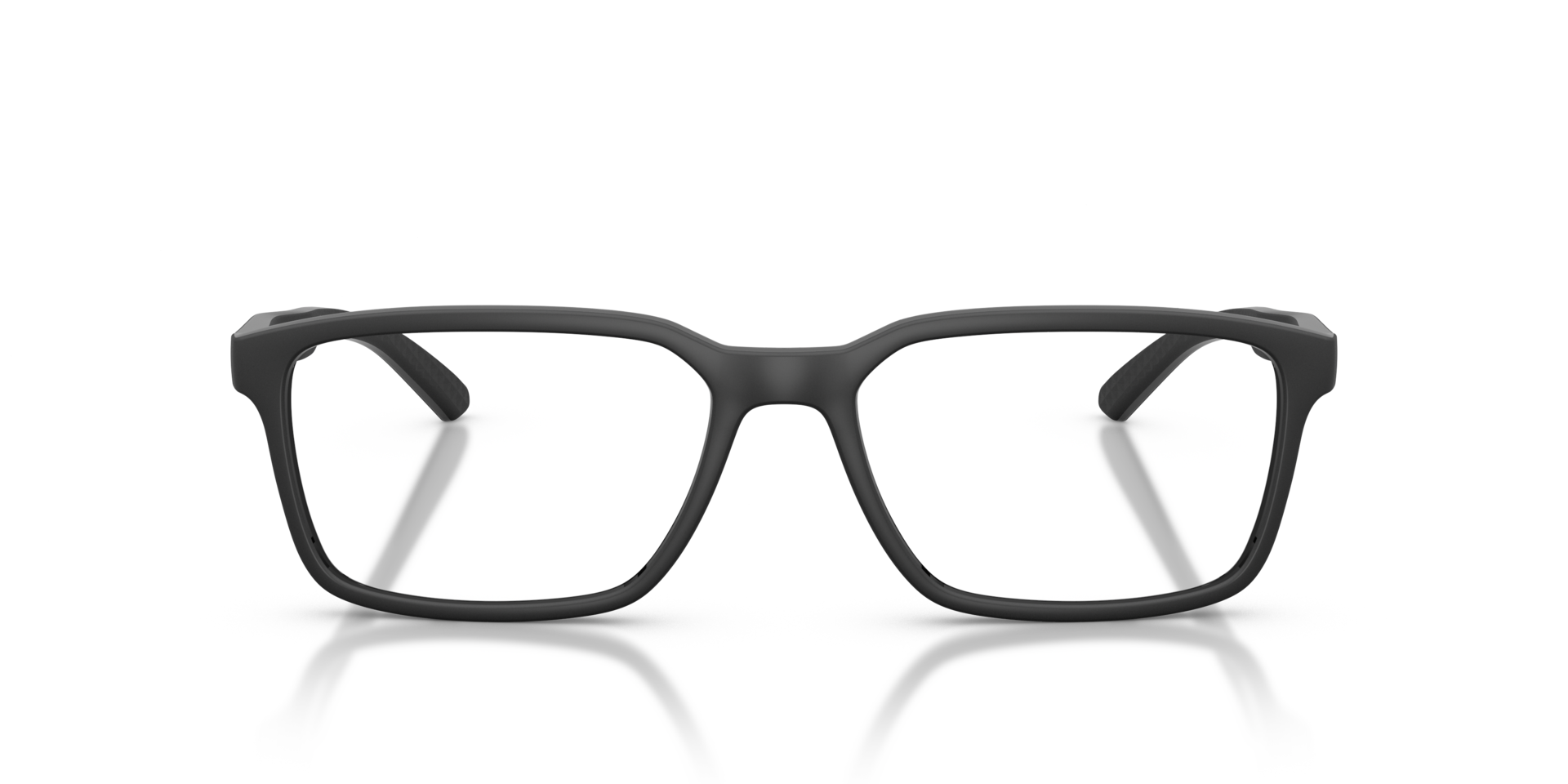 AN7293 Recycled Black Matte Inside Outside PlasticEyeglass Frames for Glasses Direct, Front View