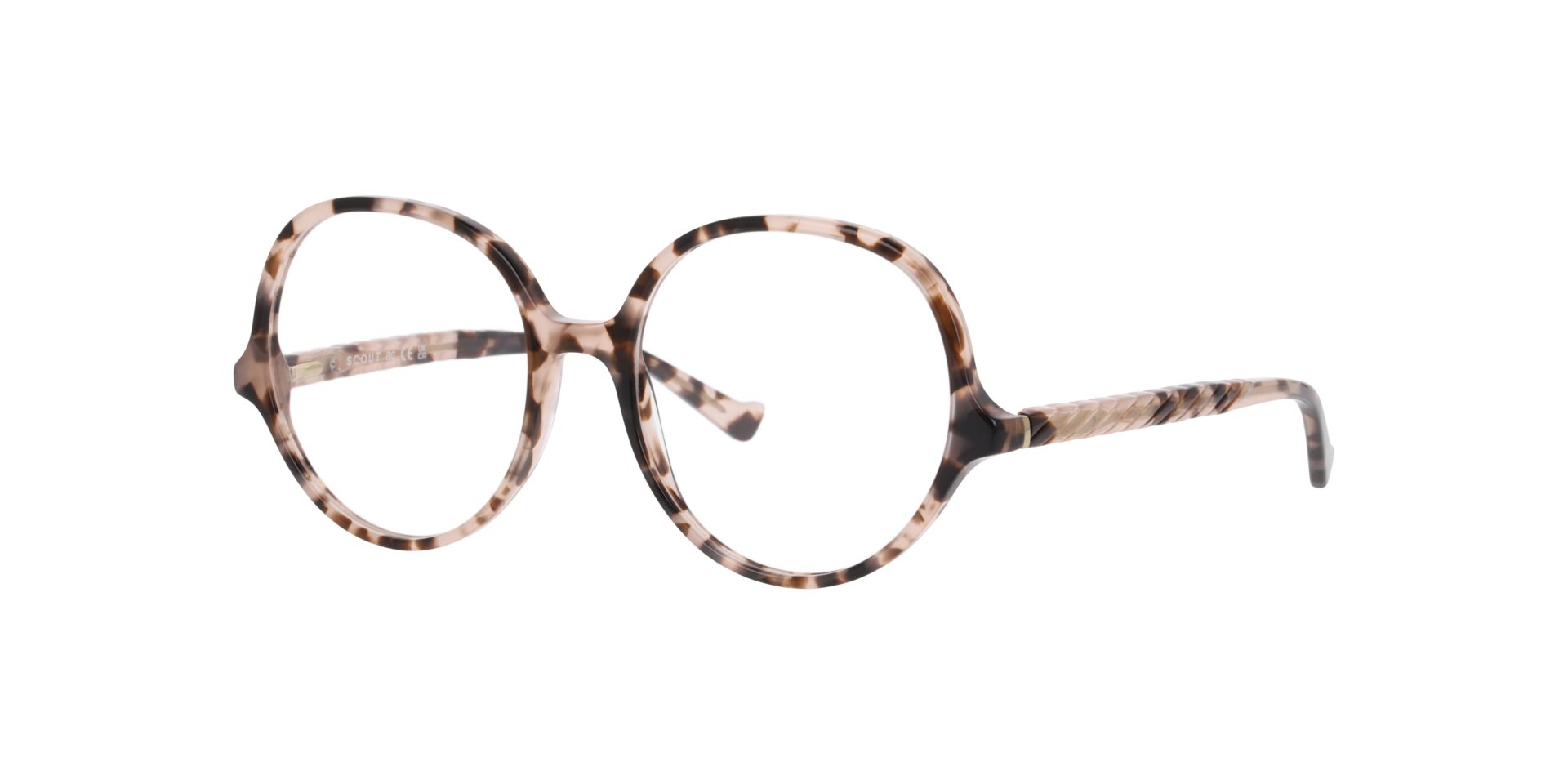 Nia Havana Beige AcetateEyeglass Frames for Glasses Direct, Angle View