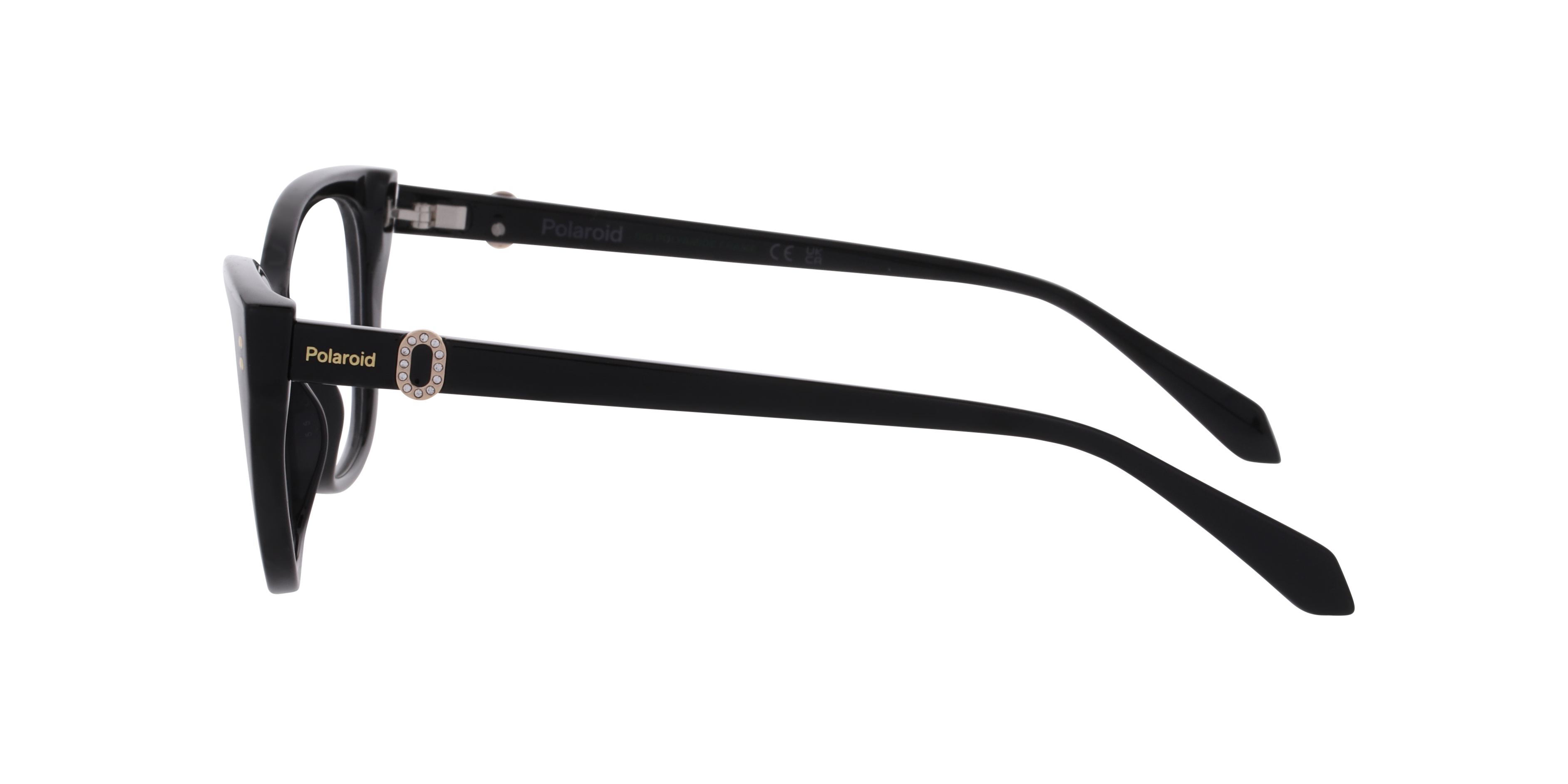 PLD D602 Black PlasticEyeglass Frames for Glasses Direct, Side View