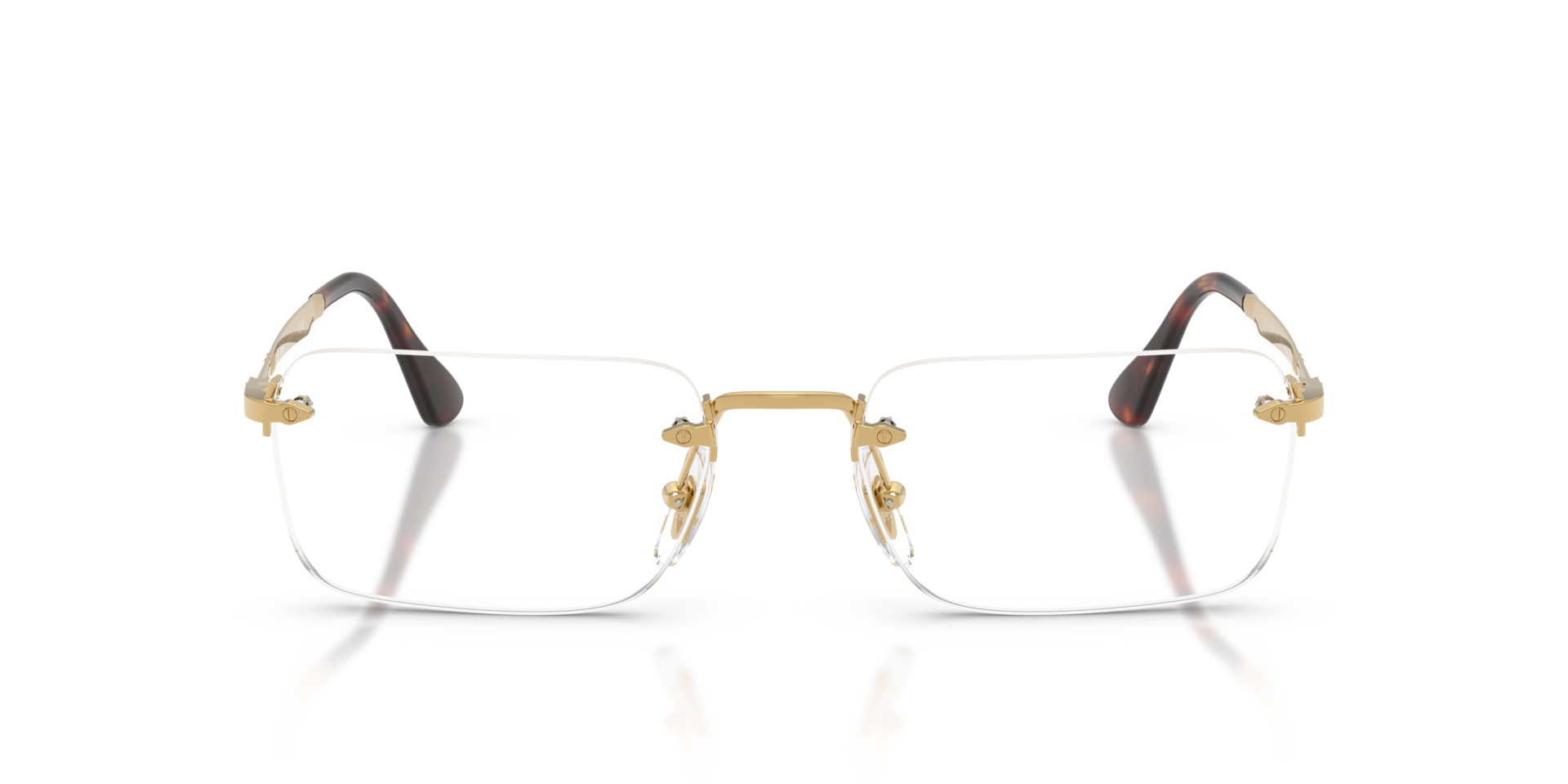 PO1030V Gold MetalEyeglass Frames for Glasses Direct, Front View