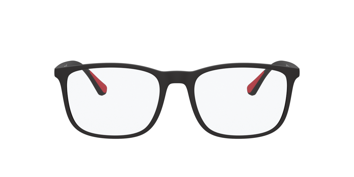 Matte Black rectangle Plastic eyeglasses Online - Full Rim - EA3177