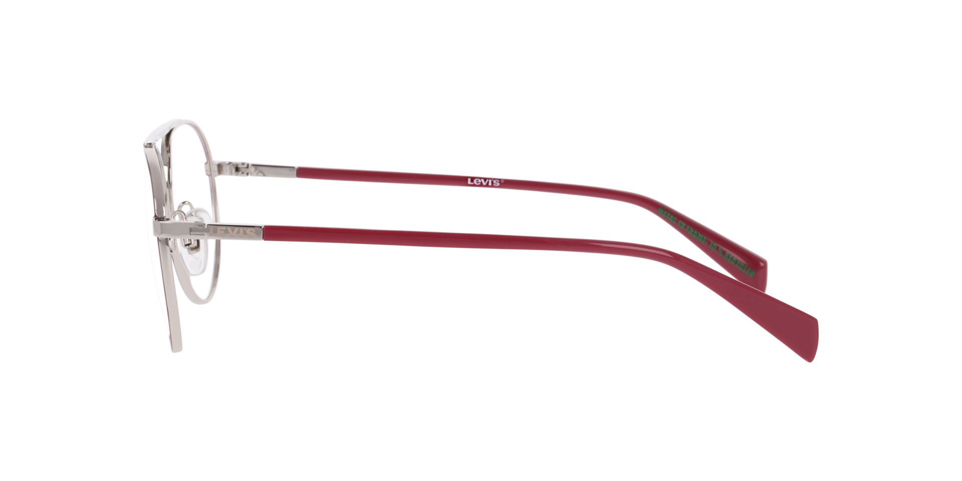 LV 1099 Pink MetalEyeglass Frames for Glasses Direct, Side View