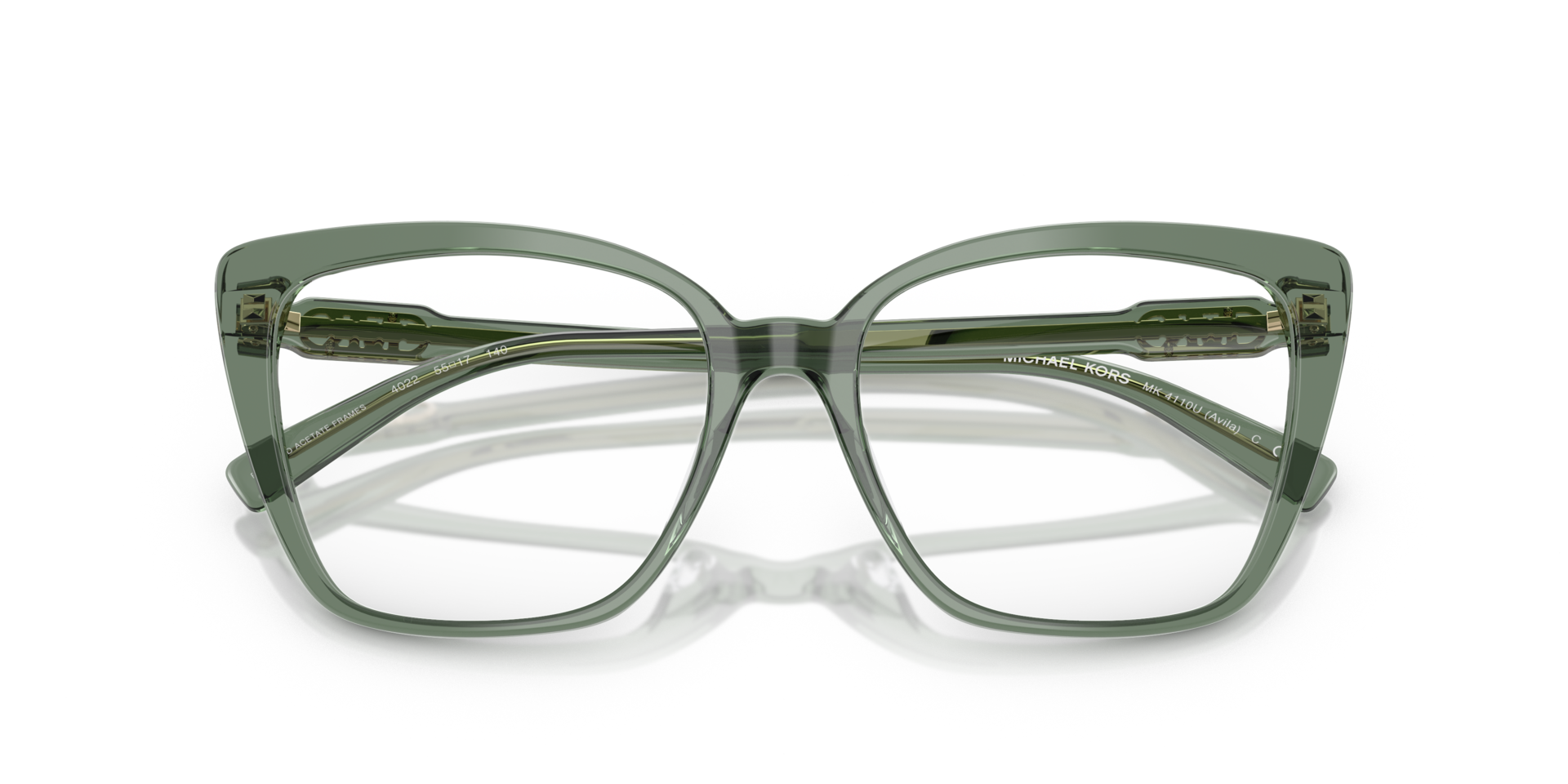 MK4110U Smokey Olive Transparent AcetateEyeglass Frames for Glasses Direct, Closed View
