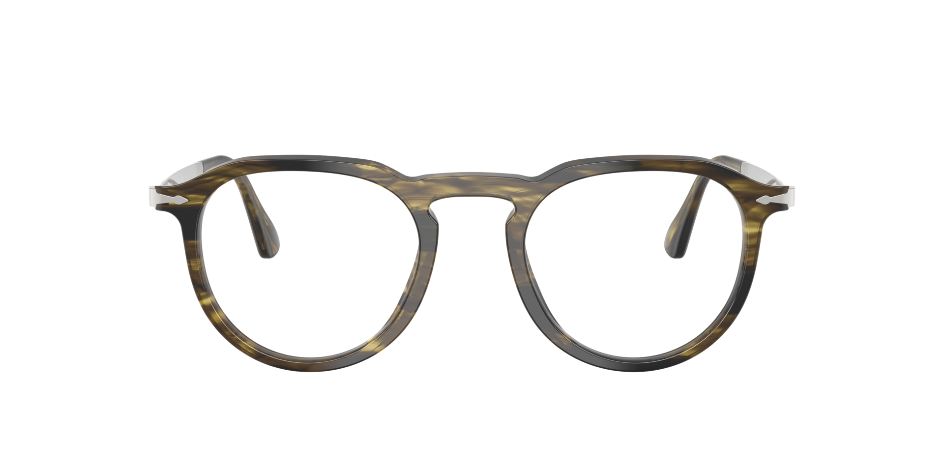 Striped Black & Olive Green PO3387V -  Acetate