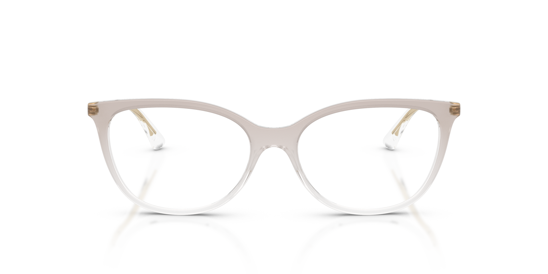 VO5673 Transparent Gradient Brown PlasticEyeglass Frames for Glasses Direct, Front View