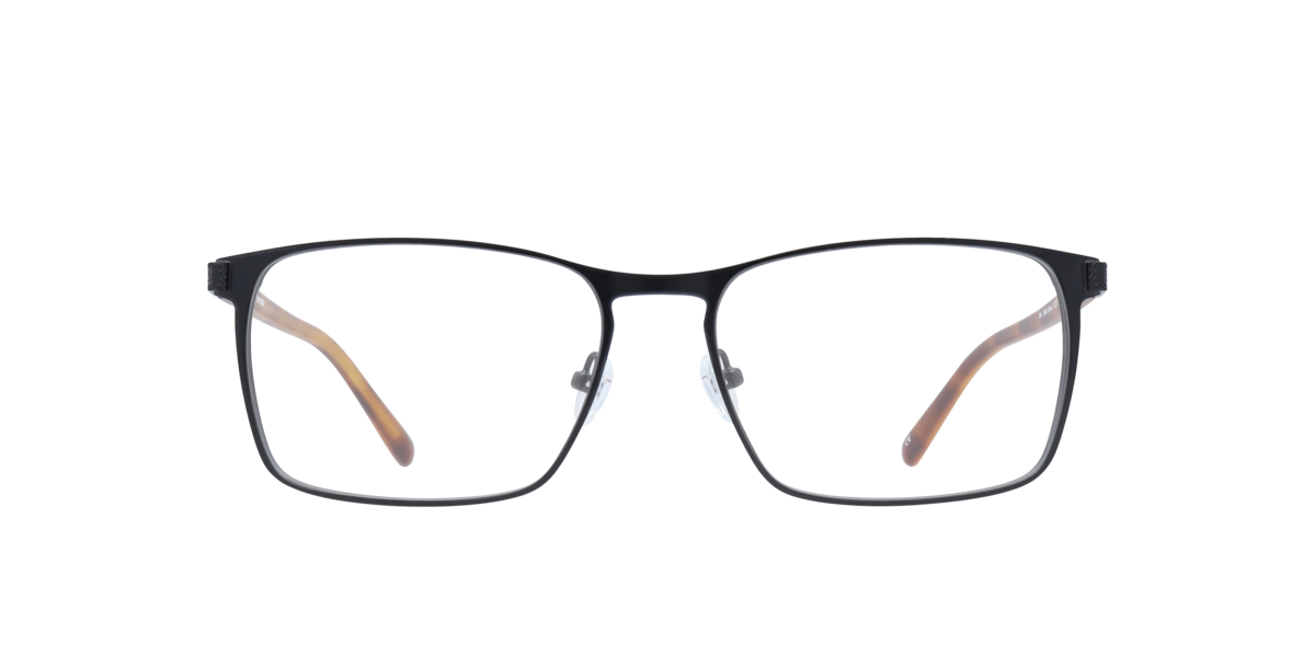 Harrington Men's Black,Havana Black/Havana Rectangle Metal Eyeglasses Online - Full Rim - Alec