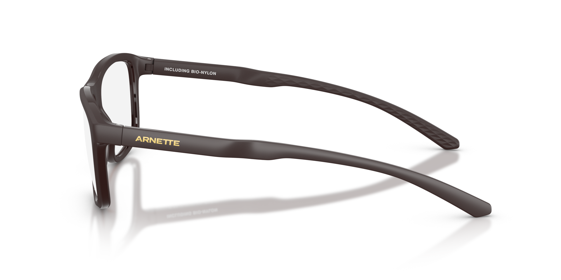 AN7291 Matte Chocolate PlasticEyeglass Frames for Glasses Direct, Side View