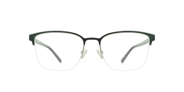Matte Green/Shiny Silver Kevin -  Metal Glasses