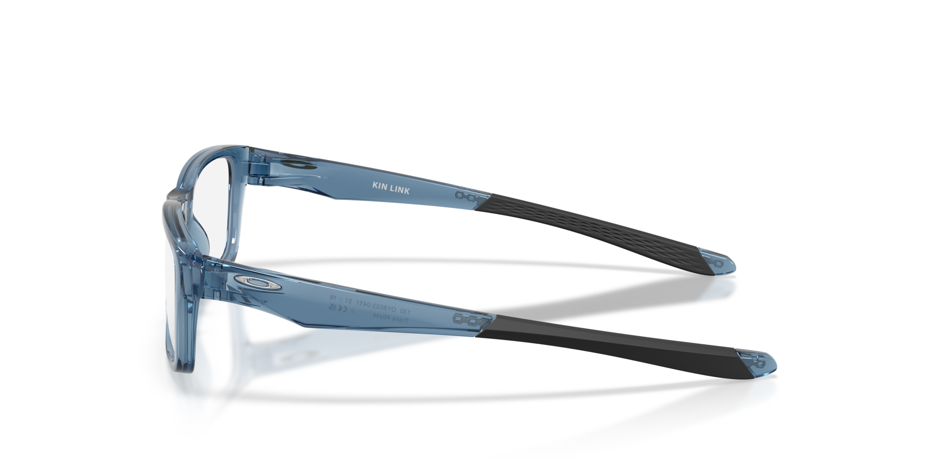 Kin Link Transparent Abyss PlasticEyeglass Frames for Glasses Direct, Side View