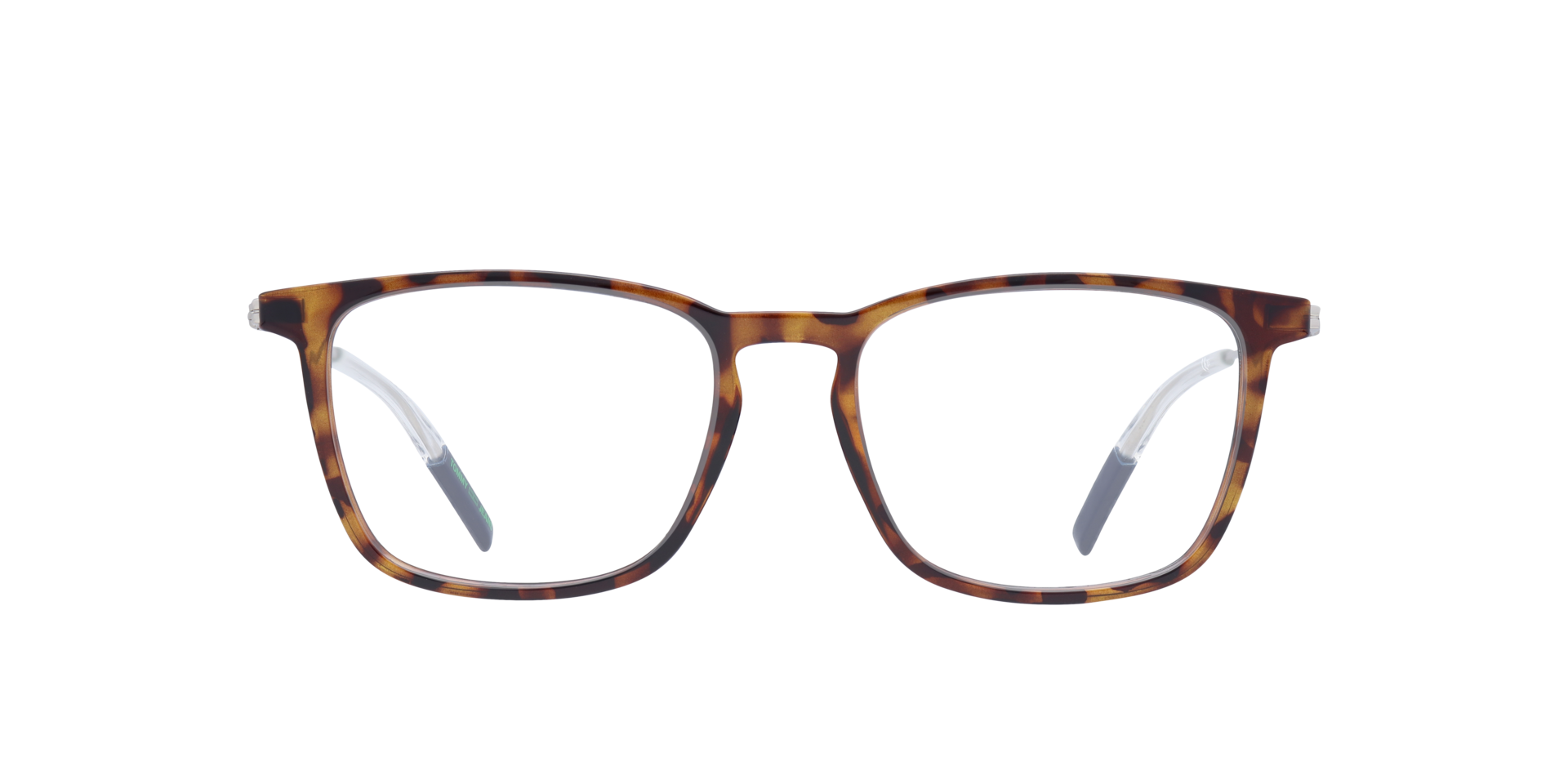TJ 0061 Tortoise Silver PlasticEyeglass Frames for Glasses Direct, Front View