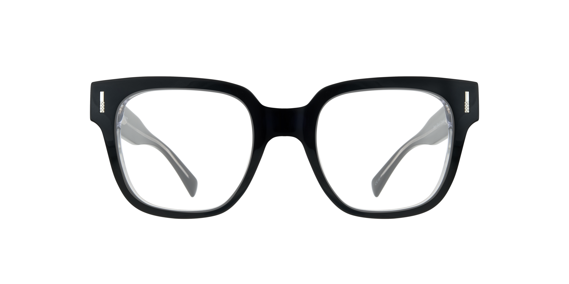 Jenny Black & Crystal Clear AcetateSunglass Frames for Glasses Direct, Front View