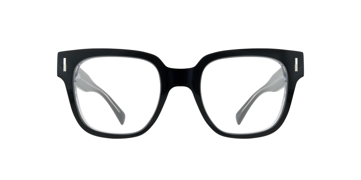 Black/Crystal Clear square Acetate eyeglasses Online - Full Rim - Jenny