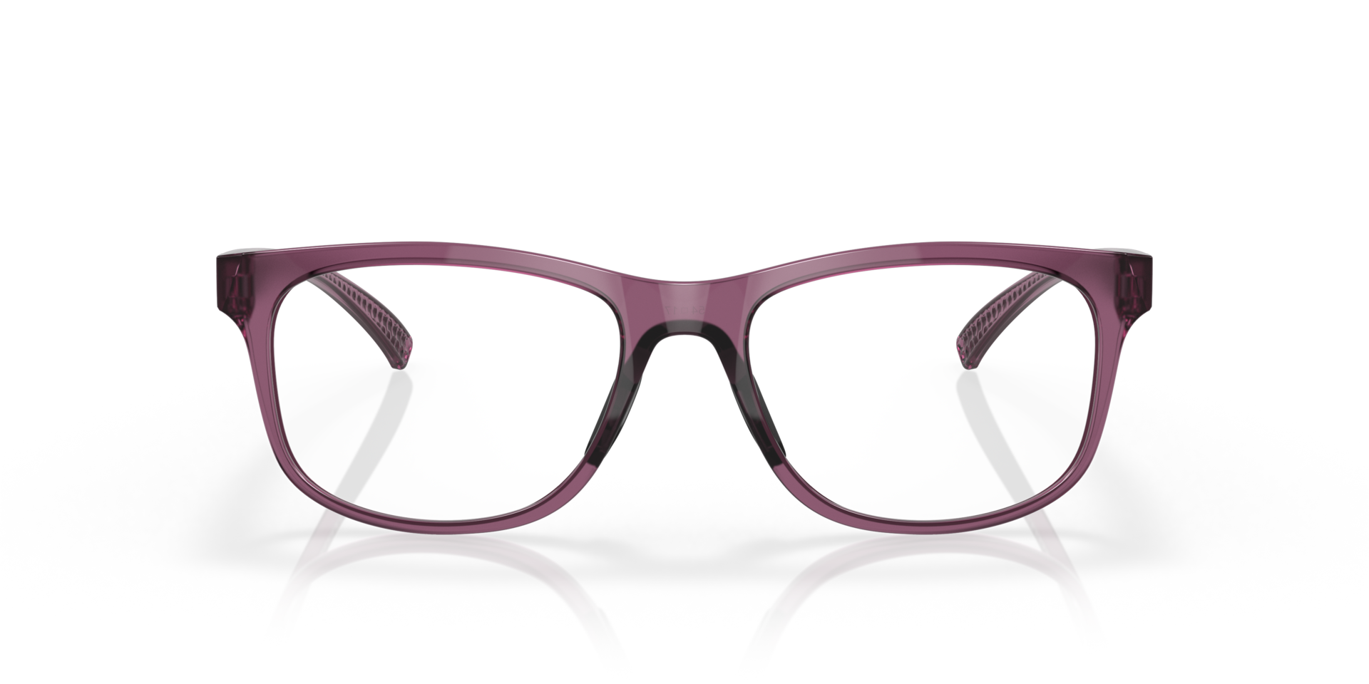 Leadline Transparent Indigo PlasticEyeglass Frames for Glasses Direct, Front View
