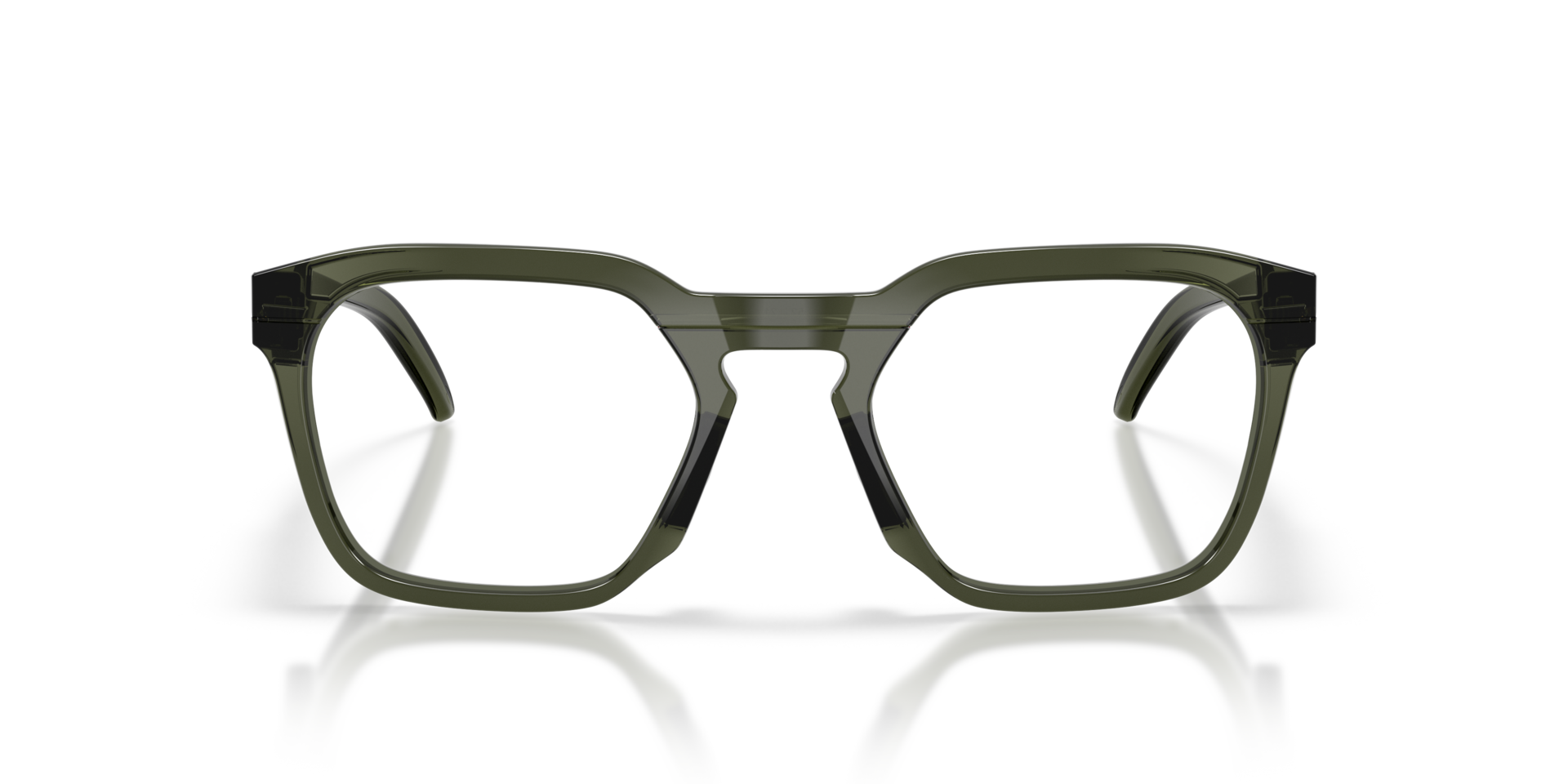 HSTN SQ Olive Ink PlasticEyeglass Frames for Glasses Direct, Front View