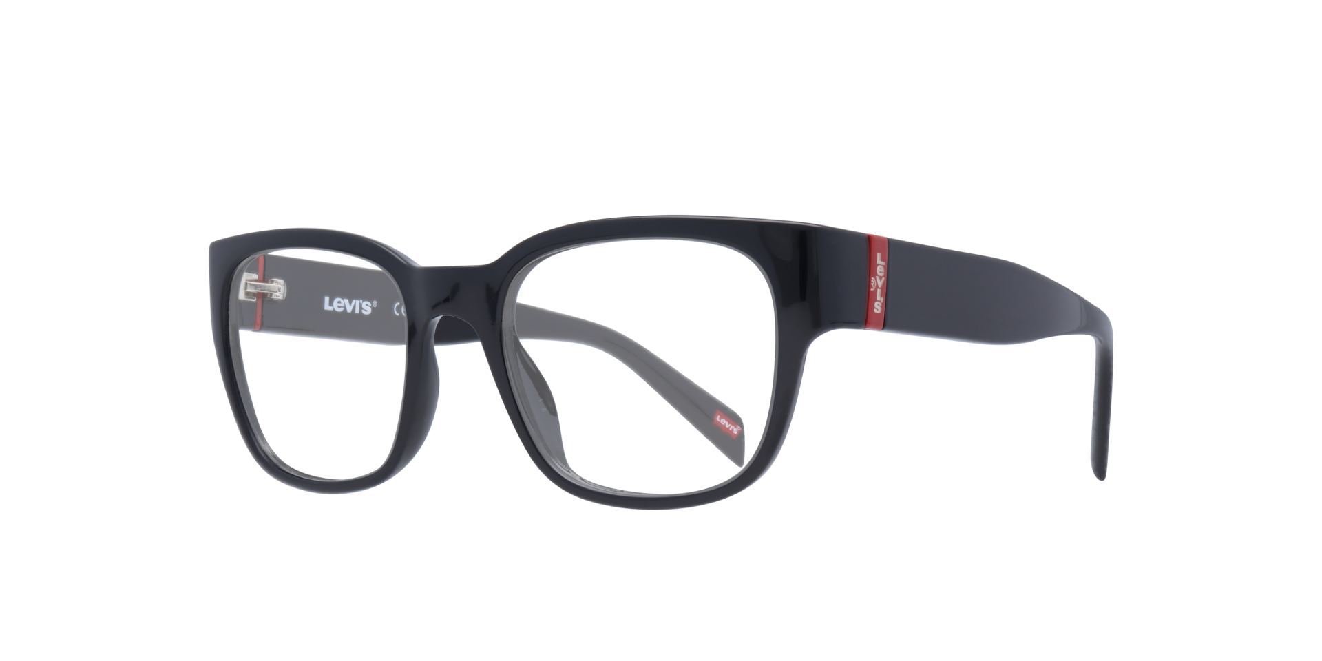 LV 1047 Black PlasticEyeglass Frames for Glasses Direct, Angle View