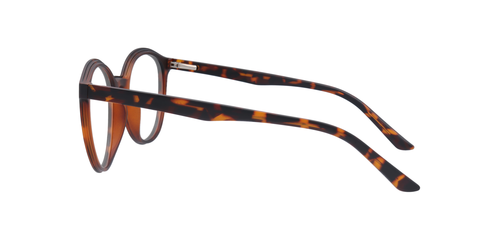 Bevis Matte Havana PlasticEyeglass Frames for Glasses Direct, Side View