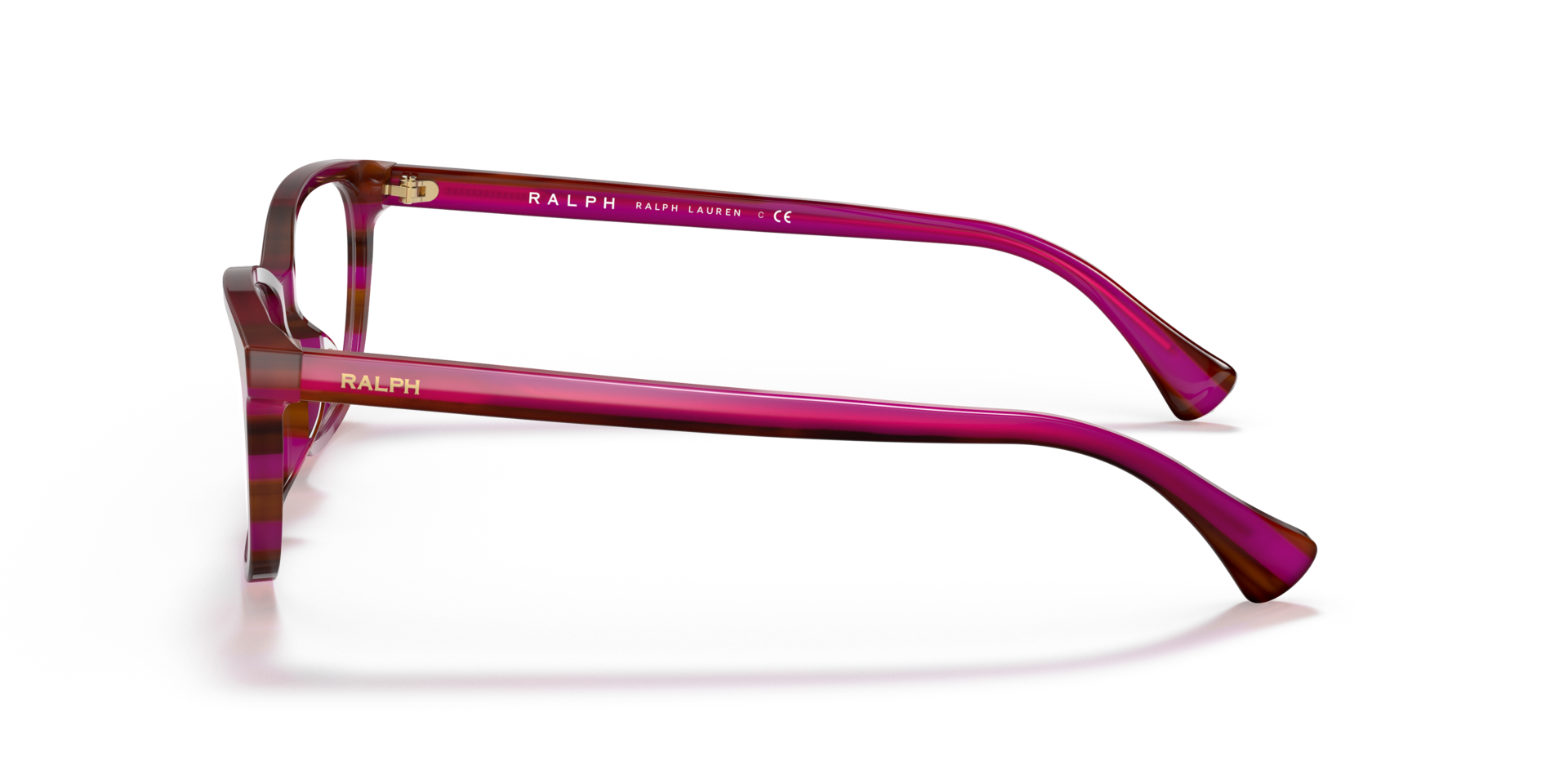 RA7133U Striped Brown Purple AcetateEyeglass Frames for Glasses Direct, Side View
