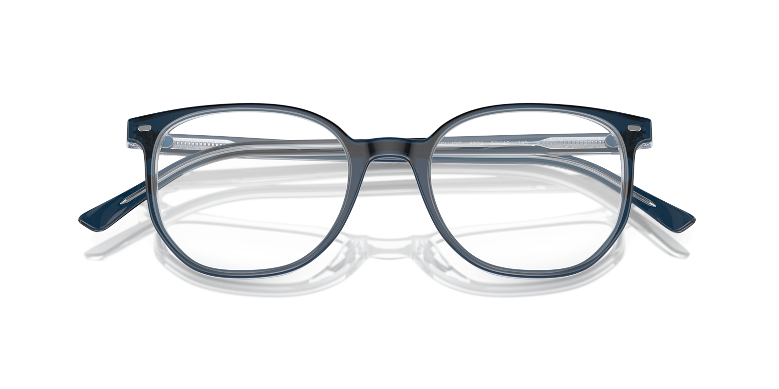 RB5397 Blue On Transparent Blue AcetateEyeglass Frames for Glasses Direct, Closed View