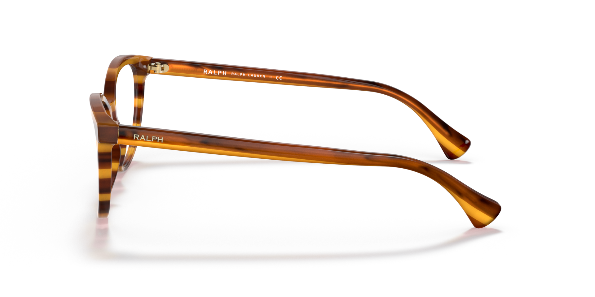 RA7134 Striped Brown AcetateEyeglass Frames for Glasses Direct, Side View
