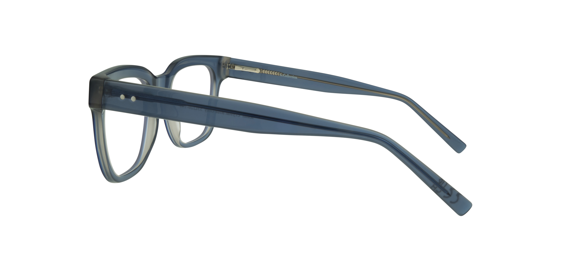 Kami Crystal Blue Grey AcetateEyeglass Frames for Glasses Direct, Side View