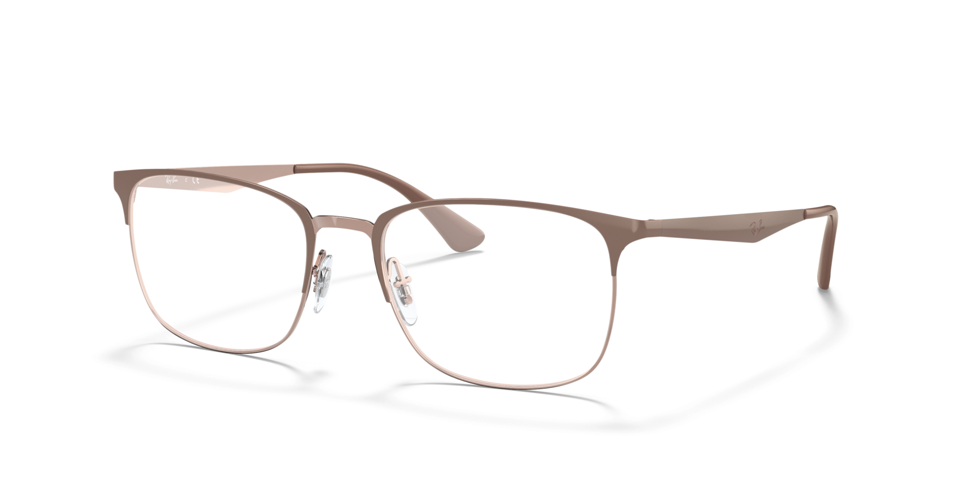 RB6421 Optics Beige On Copper MetalEyeglass Frames for Glasses Direct, Angle View