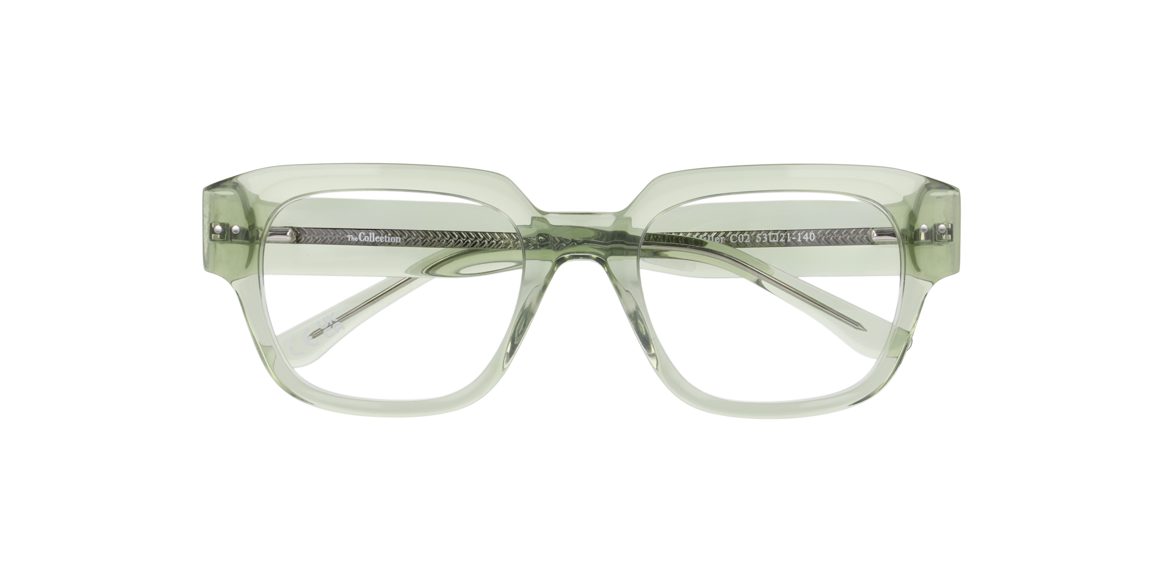 Miller Crystal Light Green AcetateEyeglass Frames for Glasses Direct, Closed View