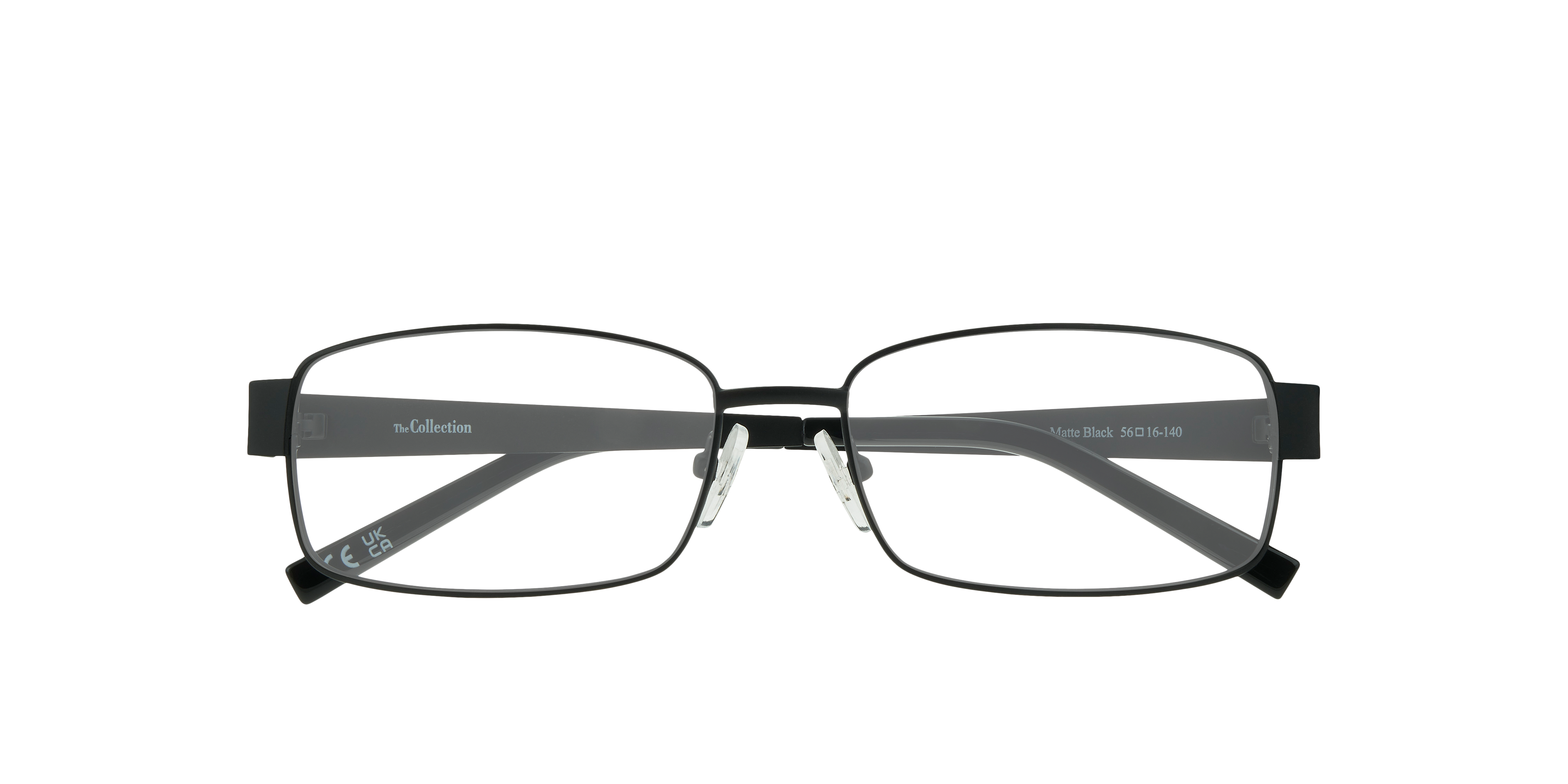 Leonardo Matte Black MetalEyeglass Frames for Glasses Direct, Closed View
