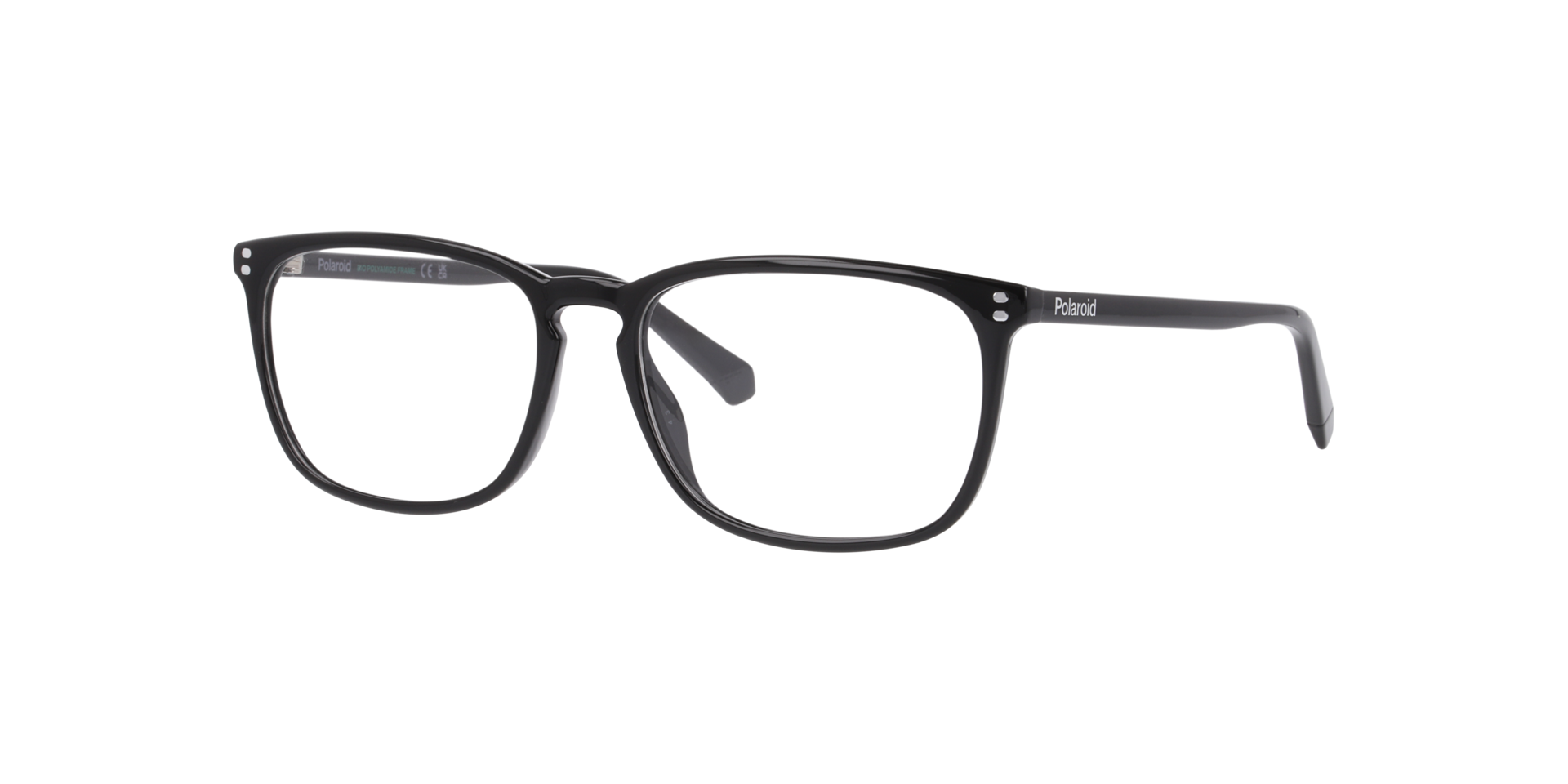 PLD D553 Black PlasticEyeglass Frames for Glasses Direct, Angle View
