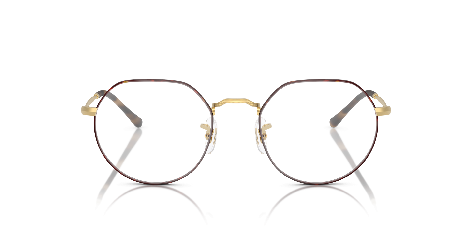 RB6465 Matte Havana On Matte Arista Gold MetalEyeglass Frames for Glasses Direct, Front View