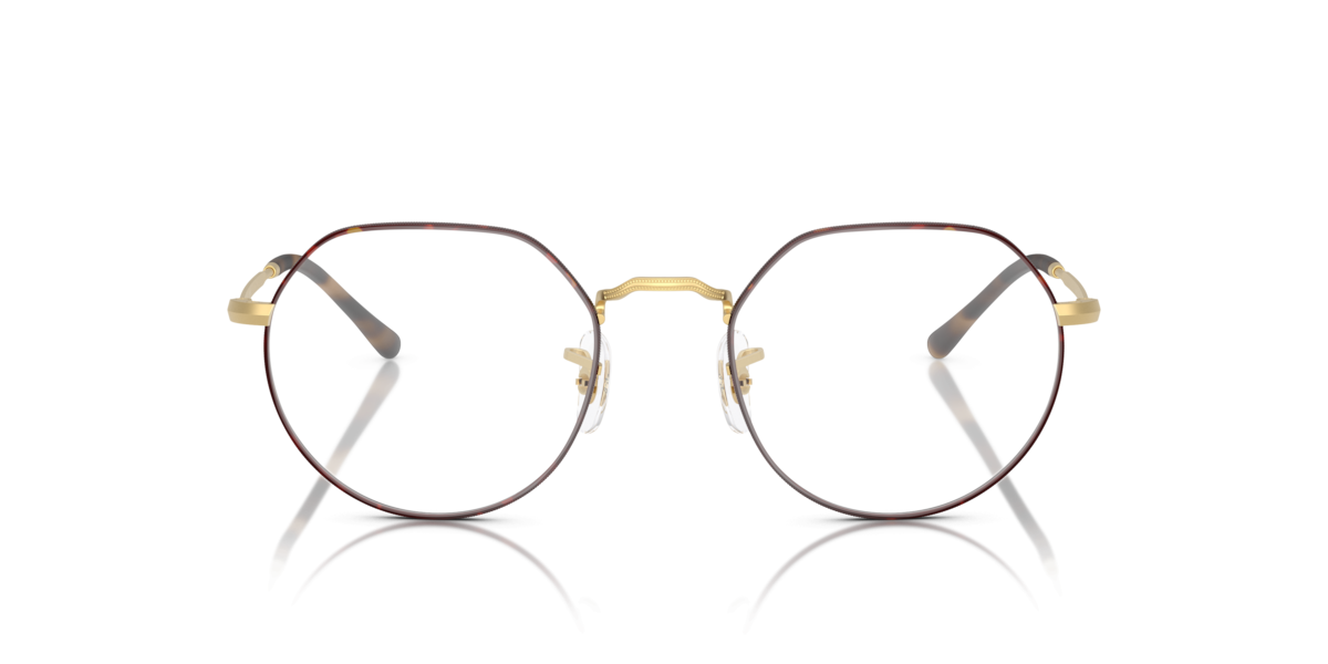 Ray-Ban Unisex Matte Havana On Matte Arista Gold Irregular Metal Eyeglasses Online - Full Rim - Rb6465